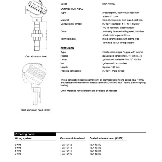 Connection Head Assemblies with Nipple Union Nipple Extension