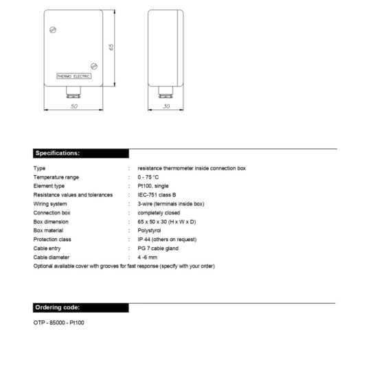 Room Temperature Sensors for Wall Mounting
